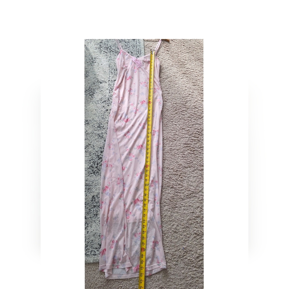 Floral Chiffon Maxi Dress Romantoc Coquette Fairy Spaghetti Strap Womens L NWT - Picture 3 of 6